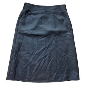 J crew size 4 grey pin stripe pencil skirt career wear